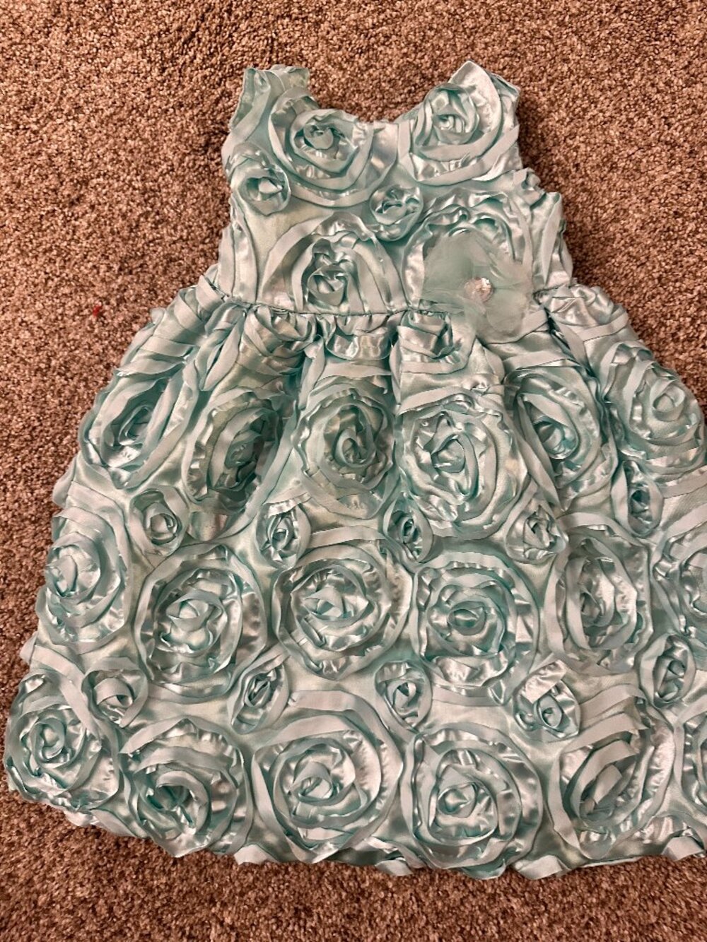 Toddler Girl's Aqua Dress HOLIDAY EDITIONS Embellished 2T